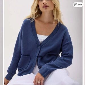 Blue Women's Cardigan Sweater